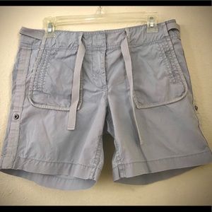 Blue-silver Jcrew Cargo Short Sz 8 w/rolled hem